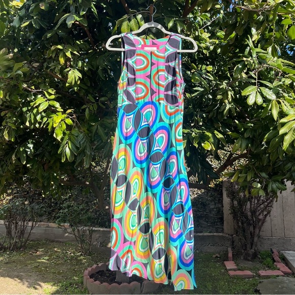 Anthropologie Dresses & Skirts - BY ANTHROPOLOGIE multicolor boho geo‎ dot print sleeveless midi dress